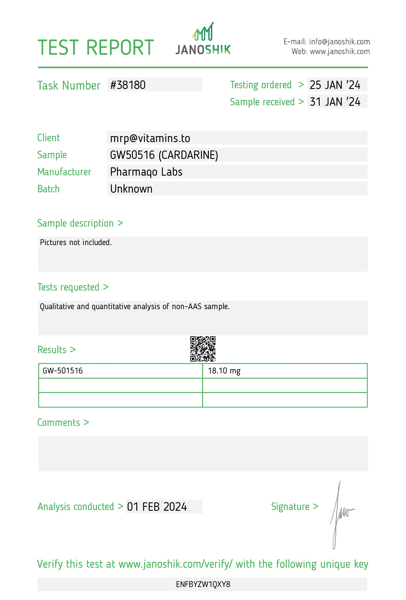 GW 501516 Cardarine 20mg | Pharmaqo Labs - Imagen 3