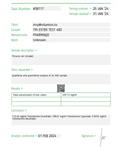 Alternative view of Tri-Ester Test 400 – Pharmaqo Labs