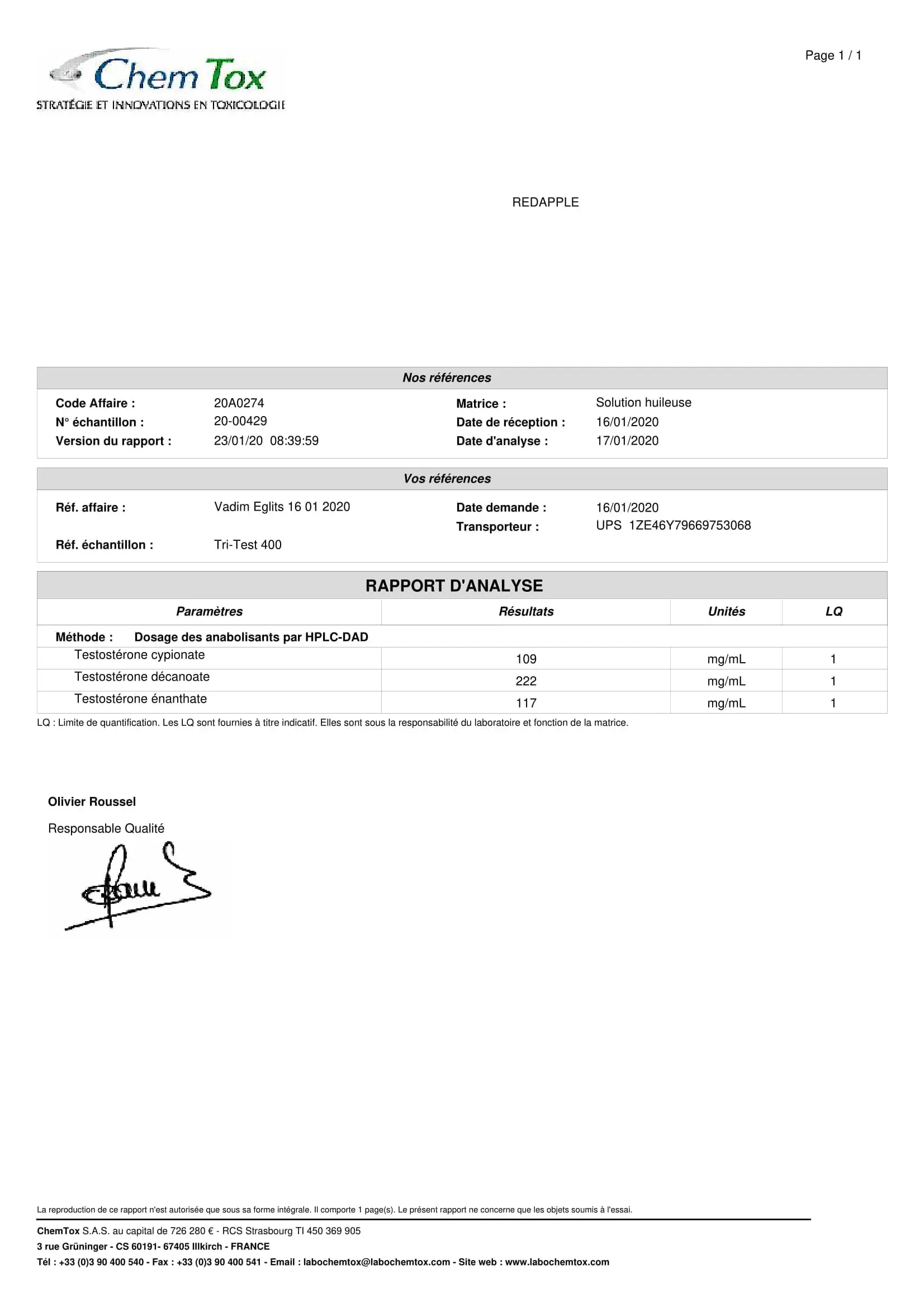 Tri-Ester Test 400 – Pharmaqo Labs - Imagen 8