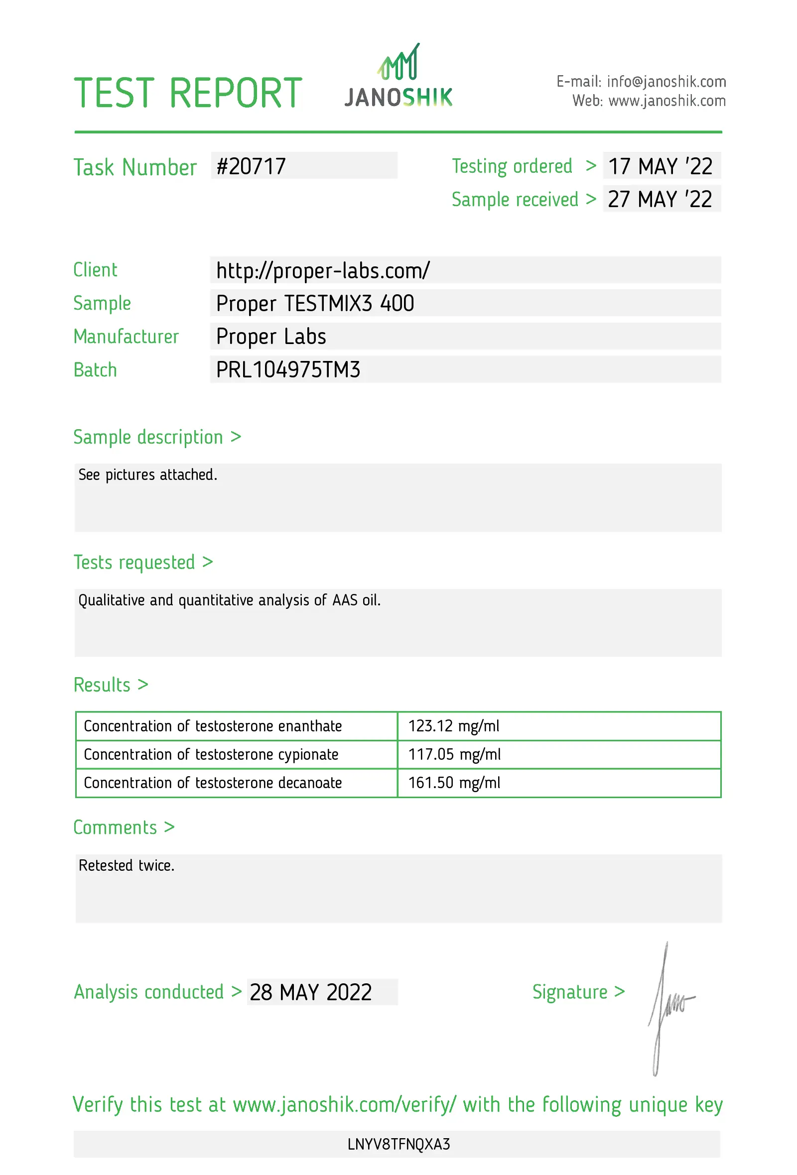 Testosterone Mix3 400 – Proper Labs - Imagen 2