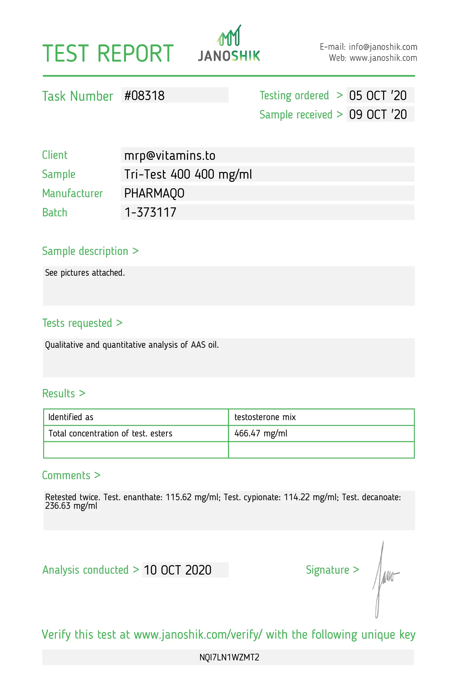 Tri-Ester Test 400 – Pharmaqo Labs - Imagen 6