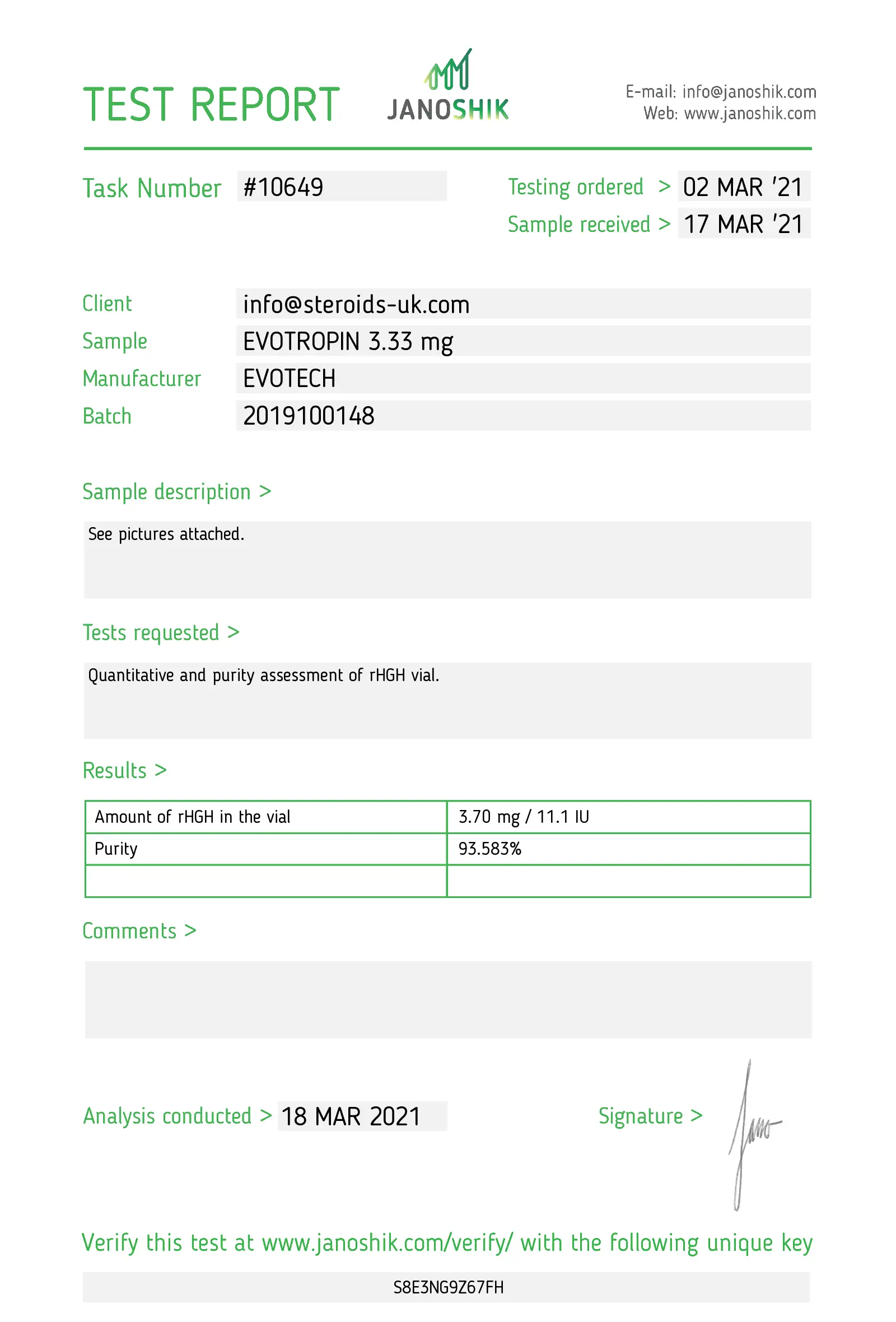 Evotropin HGH 100iu – Evotech - Imagen 3